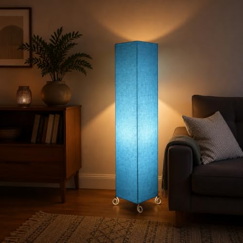 Image of Cotton Fabric Floor Lamp for Bedroom's Desk Lamp for LivingRoom, Bed Room, Office | Night Stand Dimmable Room Floor Lamp for Reading Corner Lamp | Bulb Included