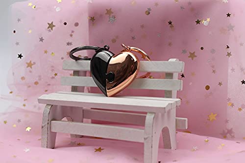 PREMIUM Schlüsselanhänger Puzzle Herz Pärchen für deinen Lieblingsmensch I Liebespuzzle Keychain mit Gravur für Paare I Ich liebe dich Partner Schlüsselringe als Geschenk am Schlüsselband