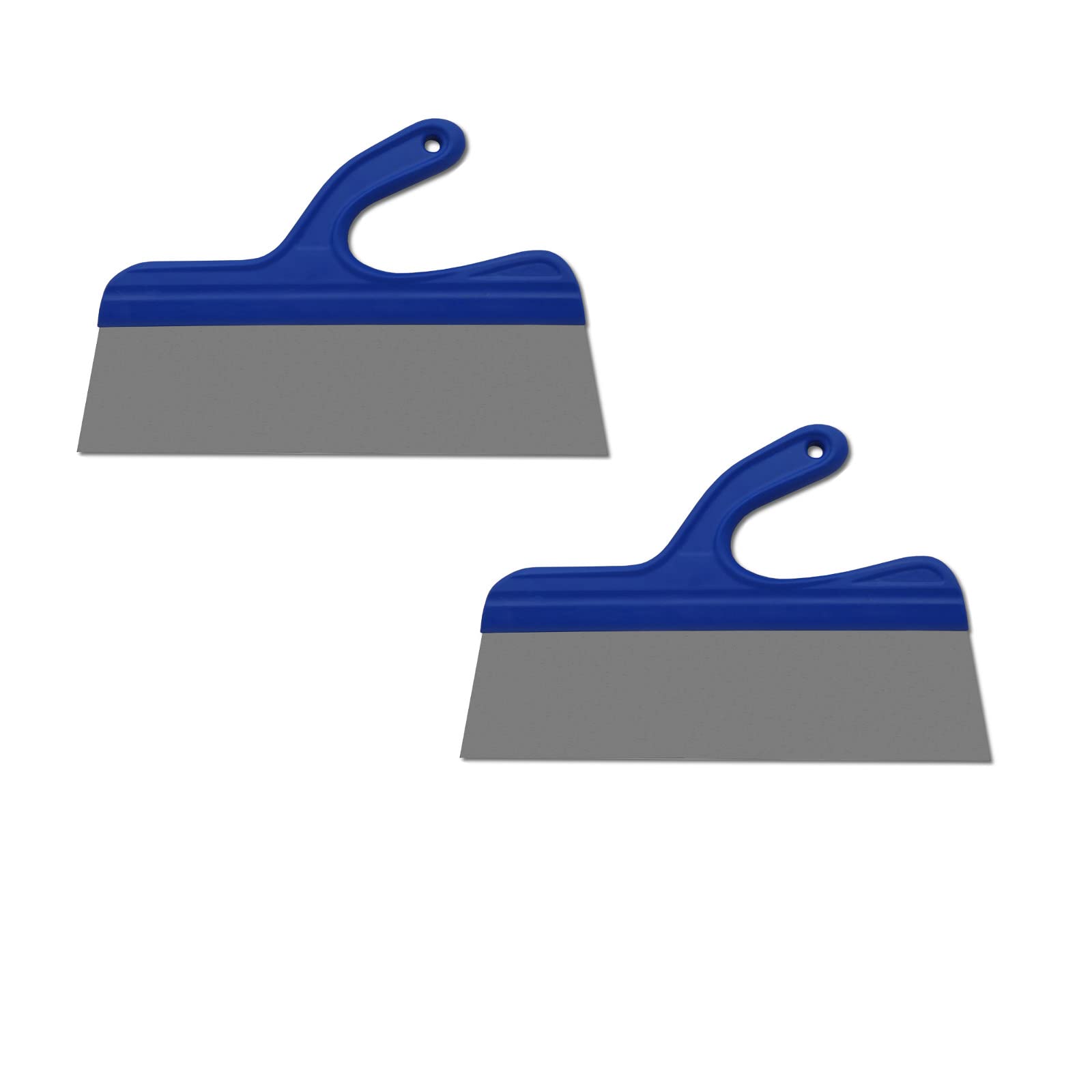 DEWEPRO - Set di 2 spatola larga con manico curvo in plastica e lama in acciaio INOX, 350 x 90 mm