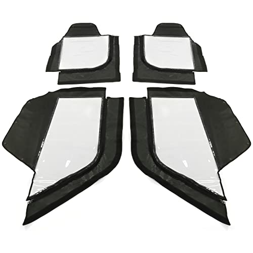 ALMULOO Soft Upper Door Compatible with 2017-2022 Can-Am Defender Max-4 Models Top Enclosure Rollable Window Door Cab Doors Side by Side by ALMULOO - Image 5