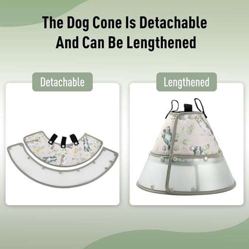 Image of Soft Dog Cone Collar for Large Medium Small Dogs After Surgery, Adjustable Pet Recovery E-Collar, Brown XLarge