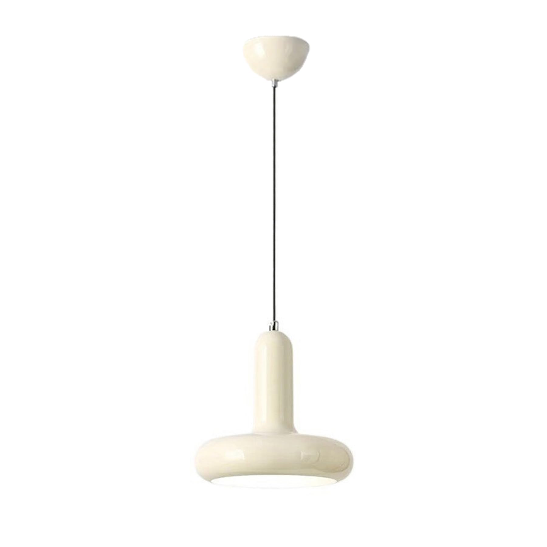 Lámpara colgante industrial de metal, luminaria de techo de 20 cm con casquillo E27, luz suspendida estilo vintage para cocina o comedor (Blanco)