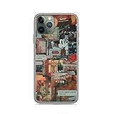 Phone Case Retro 80s Aesthetic Grunge Teen Phone Case Wallet Quote Tumblr Sticker Compatible with iPhone 6 6s 7 8 X Xs Xr 11 12 Pro Max Mini Se 2020 Tested Drop Transparent