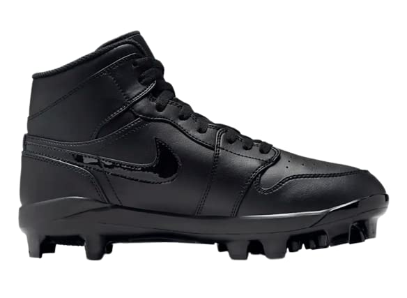 Jordan Air 1 Retro MCS Men's Baseball Cleats Triple Black Sz8.5