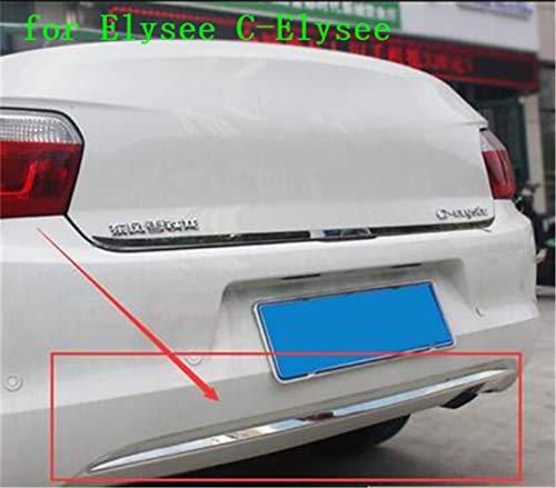 Car Store Accesorios para automóvil de 1 Pieza, baúl de Acero Inoxidable, Debajo del Borde de la Puerta Trasera, Apto para Citroen Elysee C-Elysee 2014-2018, diseño de automóvil