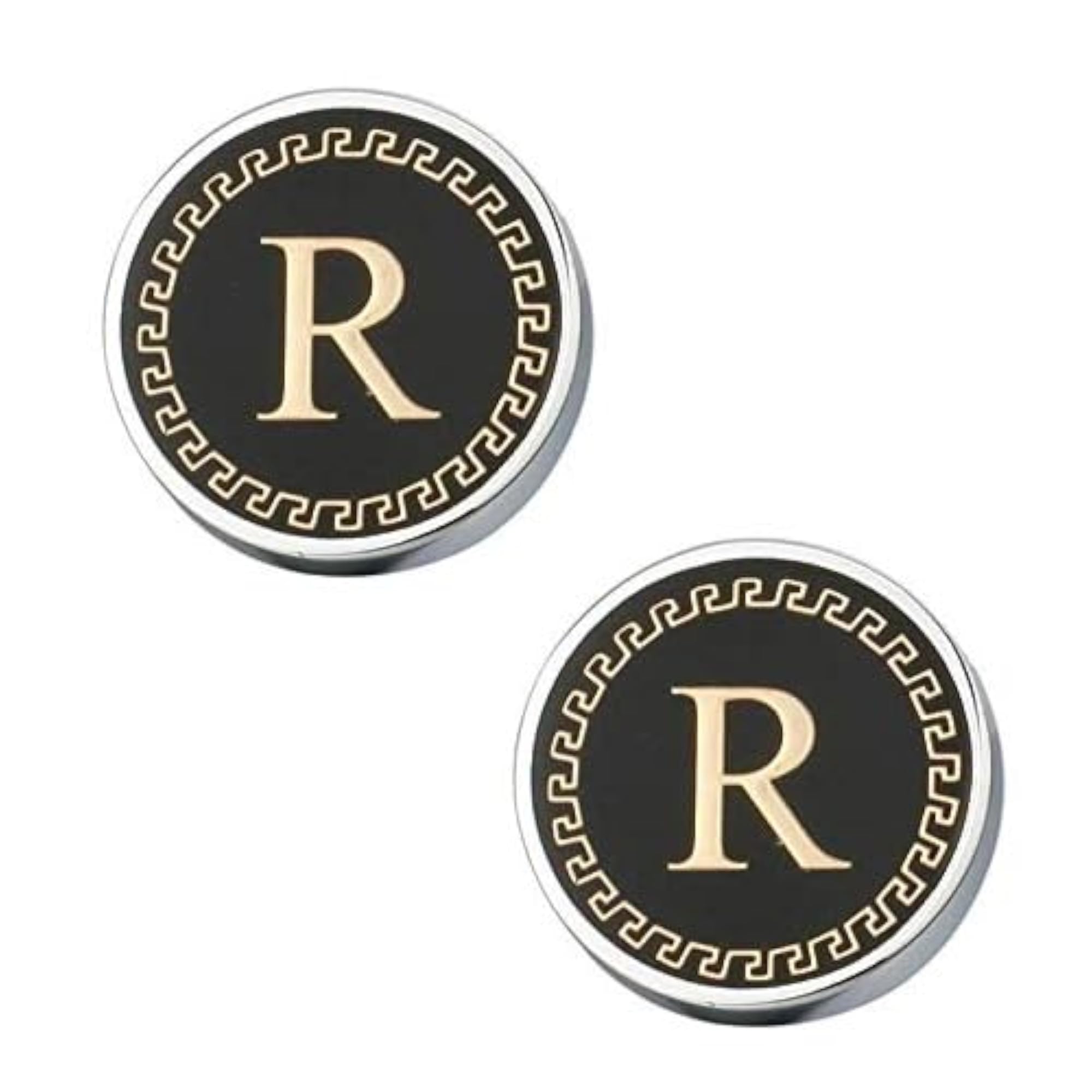 Men's Formal Stainless Steel Alphabet Cufflinks, Gift for Him