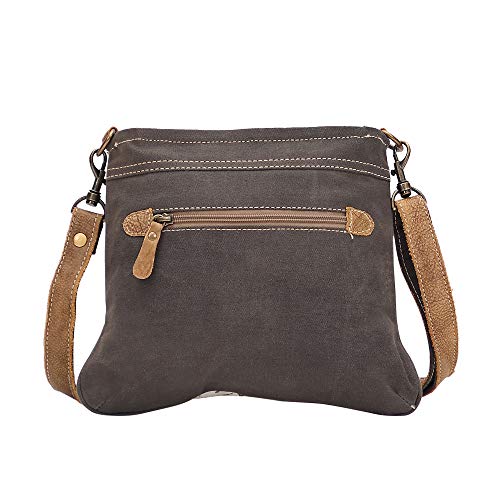 Myra Bag Canna Upcycled Canvas & Cowhide Crossbody Bag S-14814