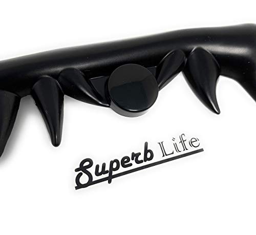 Superb Shark Tooth License Plate Frame (Black Painted Metal) With Screws Caps, Set Of 2 #TOP3