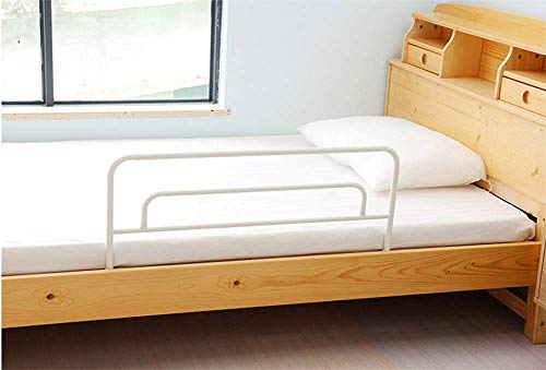 zhangchao Riel De Cama De Acero Inoxidable Desmontable para Niños Pequeños De Seguridad, para Adultos/Viejos, Barandilla De La Cama Barandilla De Cabecera Anti-caída (Blanco)