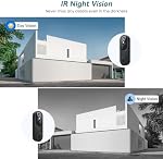 Orbitell Wireless Wi-Fi Video Doorbell Two-Way Audio, Motion Detection AI, Night Vision and Cloud Storage
