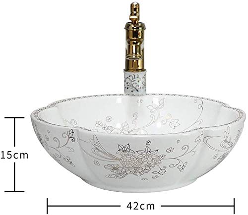 Lavabo de cerámica b Hotel Art Sink con grifo integrado de alta gama 5