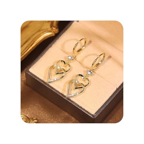 Amaon Warehouse Sale+Clearance 925 Sterling Silver Drop Earrings for Women Amaon Outlet Today Trendy Gold Hypoallergenic Dangle Earrings Wedding Earrings Jewelry for Brides