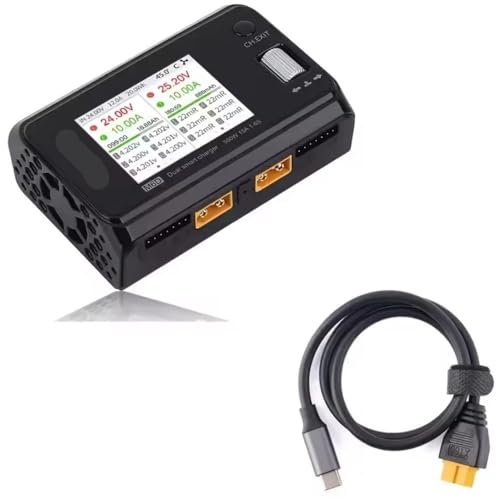 Chargeur Lipo 1-6S double canal M6D 500W 15A avec carte XT60 SC100