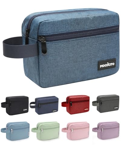 MOCOCITO Neceser Hombre para Viaje, Bolsa de Aseo Hombre Mujer Makeup Bag Impermeable Bolsas de Afeitado Pequeño Neceser Maquillaje para Accesorios de Tocador (Azul)