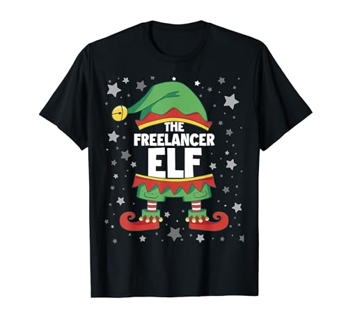 Camisas navideñas Elf Matching Family Group Elf Freelancer Camiseta