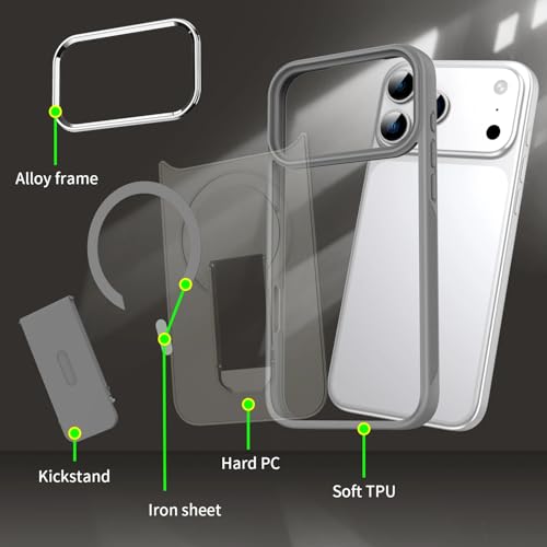 Coque iPhone 17 Pro Max transparente mate antichoc et magnétique