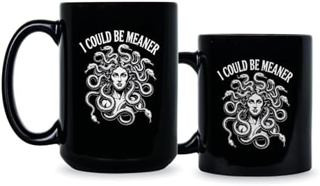 LIBBY'S BENCHMARK27 DESIGNS I Could Be Meaner Mug Medusa Coffee Cup image 5