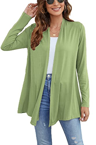 Image of Ladlop Women's Lightweight Open Front Cardigans Long Sleeve Casual Soft Drape Fall Cardigan
