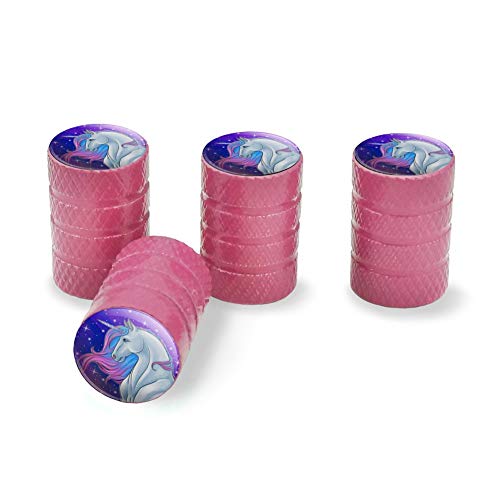 Graphics & More Majestic Unicorn Pink Purple Blue Tire Rim Wheel Aluminum Valve Stem Caps #TOP28