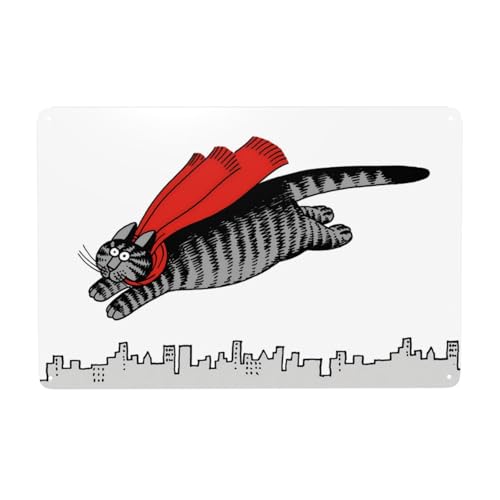 クリバンキャット 悪い猫 ブリキ 看板 アートパネル リビング 玄関 装飾鉄絵 鉄絵画 インテリア 壁掛け 額入り 壁紙用 絵画 アートポスター 部屋飾り アートデリ ポスター パネル 20×30cm