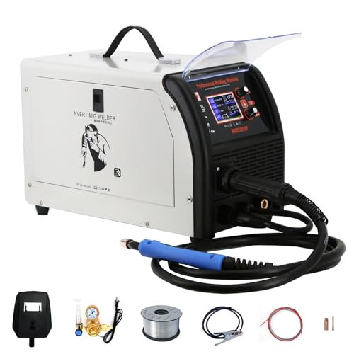 Image of GRAUTOSPOT MIG250 Aluminum Iron Welding Machine,250Amp, Gas MIG Gasless Flux Core Welding Machine MMA,LIFT TIG,MIG/MAG,PULSE MIG,DOUBLE PULSE MIG 4 in 1 Welder,Spool Gun Compatible (220, Volts)