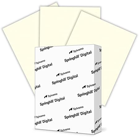 Springhill 8.5” x 11” Cream Copy Paper, 24lb Bond/60lb Text, 89gsm, 500 Sheets (1 Ream) – Colored Printer Paper with Smooth Finish – Versatile and Flexible Computer Paper – 024036R