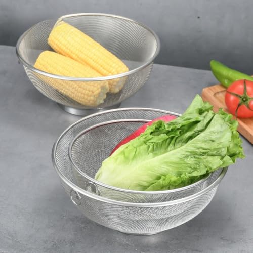 Cesta coladora de acero inoxidable para lavado de arroz verduras y escurridor de cocina 22 cm 8