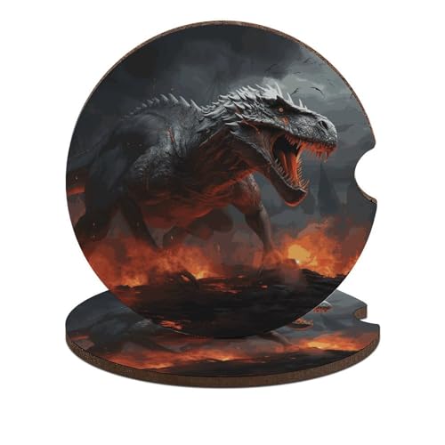 Portavasos para automóvil con diseño dragones, 2 unidades miniatura 1
