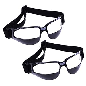 Olgaa Basketball Goggles Sport Dribble Specs Black (2 Pieces) – Sports Dribbling Specs Training Aid for Teenagers Kids Gifts