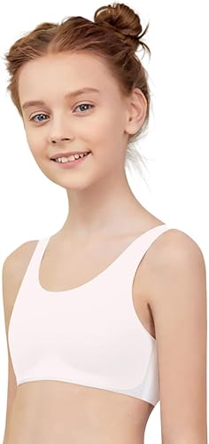 YACCA Brasier sin costuras para niñas, ultra cómodo, suave, copa AA delgada extraíble, brasier invisible sin excavación para adolescentes