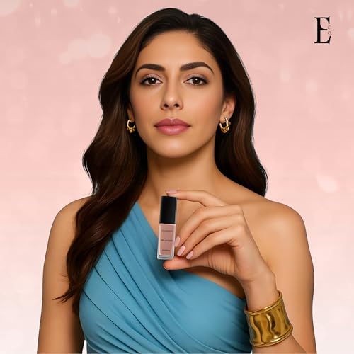 Image of Ellement Co Desk To Dinner Nail Polish 10 ml with elegant nude peach shade delivers high gloss salon finish | smooth streak free application | quick drying formula | and long lasting chip resistant wear, perfect for office wear, daily elegance, professional looks, evening outings, and effortless transition from work to dinner.