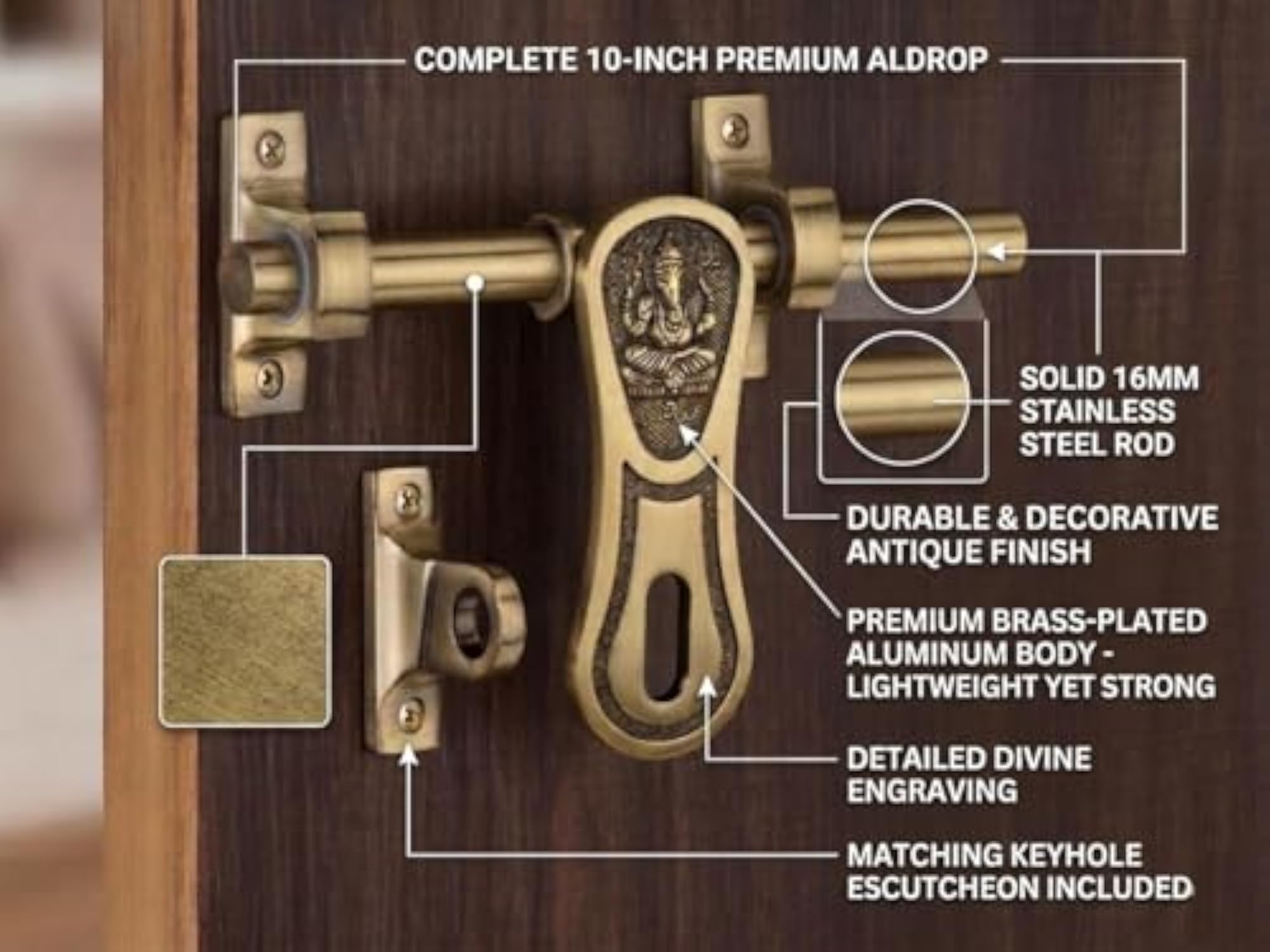 Aluminium Aldrop with Ganesh Glossy Finish
