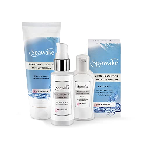 Spawake Skin Care Kit Brightening (Face wash + Face serum + Moisturizer)
