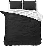 bettwäsche schwarz weiß 155x220 ✅ MODEBEWUSSTES DESIGN: Die erschwingliche Bettwäsche wurde bewusst zweifarbig designt mit stimmigen Farben in Weiß/Schwarz. Die umkehrbare Oberfläche kann je nach Design umgedreht werden und schenkt Ihrem Schlafzimmer eine wohlige und trendy Atmosphäre