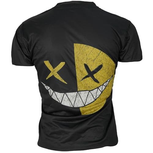 Men's Novelty Devil Graffiti Short Sleeve Tees Vintage Quirky Print T-Shirt2