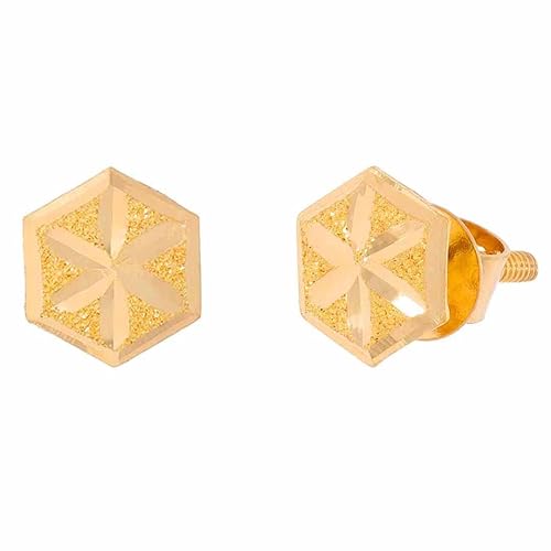 22KT (916) Yellow Gold Earring for Women - GERD22021731