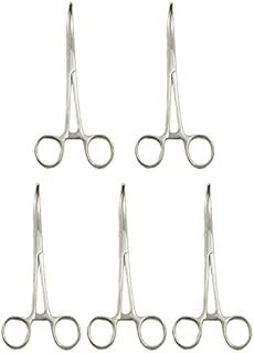 Pean Surgical Hemostat Forceps 6 1/4 inches Curved Pack of 5