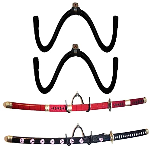 Pmsanzay Universal Sword Display Rack Sword Wall Mount Sword Wall Rack Sword Holder Sword Stand Sword Hook Sword Storage Sword Bracket Hanger - Adjustable Hooks - Hold 2 Swords – No Sword Pmsanzay Universal Sword Display Rack Sword Wall Mount Sword Wall Rack Sword Holder Sword Stand Sword Hook Sword Storage Sword Bracket Hanger - Adjustable Hooks - Hold 2 Swords – No Sword