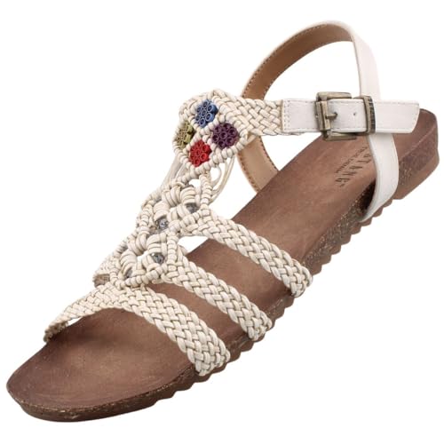MUSTANG Damen Sandalen Ivory EU 39