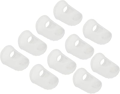 PATIKIL Finger Tips Anti Slip Fingertip Protector, 20 Pack 29mm Silicone Finger Guard for Paper Sorting Sewing Guitar Playing, Transparent L Size