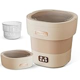 Portable Washing Machine, 12L Large Capacity Foldable Washer, Dryer with 3 Cleaning Modes, Upgraded Small Mini Laundry Machine for Baby Clothes, Underwear, Socks, Apartment, Travel, Camping, Dorm