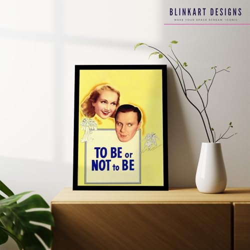 Image of BLINKART To Be Or Not To Be (1942) Movie Poster Frame 8x12 Inch | Premium 300 GSM Paper Wall Print | Vintage Film Artwork for Home, Bedroom, Living Room, Office | Framed Photo Decor
