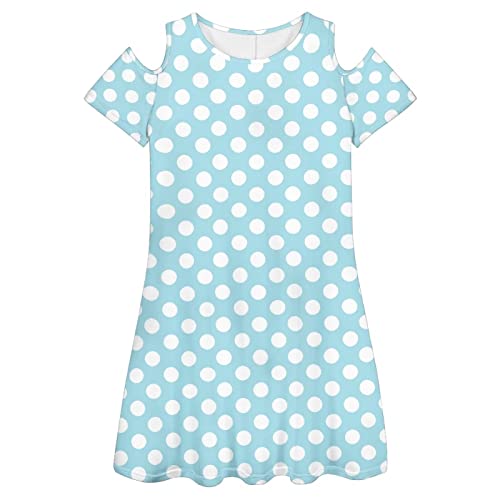 PinUp Angel Dress for Women Summer Shift Dresses Cold Shoulder