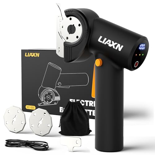 Power Box Cutter 4000mAh Cordless Electric Scissors 450RPM 3 Speeds Cardboard Cutter Rechargeable Electric Scissors for Cardboard, Cardboard Box Cutter for Fabric Plastic Carpet Cutting Tool