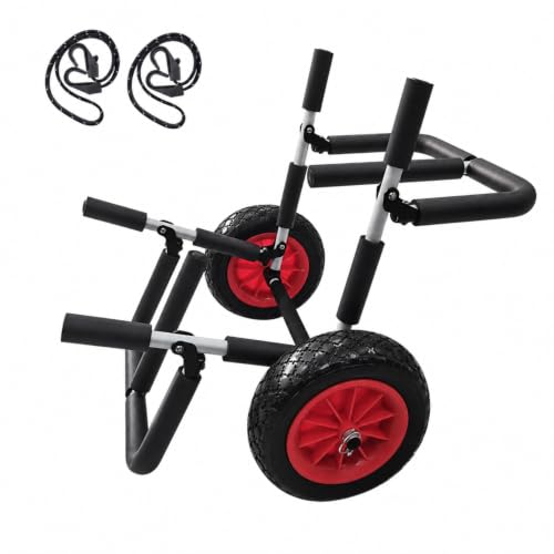 Wenoup Padded Kayak Carrier with Straps | Lightweight Aluminum Frame, Kayak Cart with Wheels, for Outdoor, Surfers