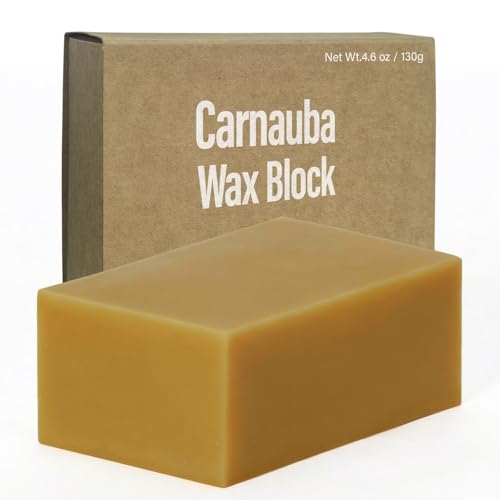 Carnauba Wax for Wood Pure Carnauba Hard Wax Bar - for Rotary Buffing Wheel & High Gloss Polishing - 3.5 x 2 x 1.4 (4.6 oz)