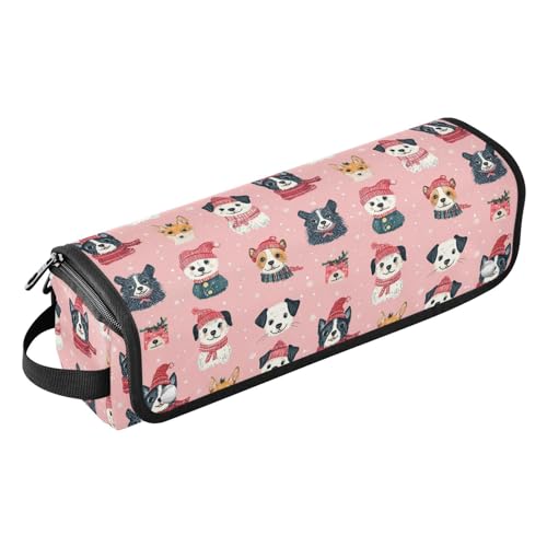 Bolsa organizadora portátil para herramientas de cabello con diseño de perros de dibujos animados, resistente al calor para planchas, rizadores y accesorios miniatura 1