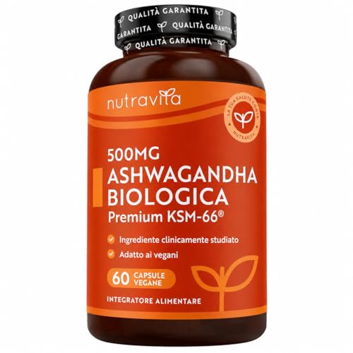 Nutravita Ashwagandha Bio 500mg - 60 Capsule Vegane...
