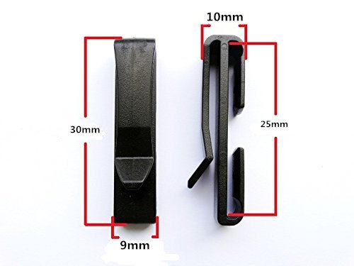 Cuziss Pack Of 20Pcs Webbing Ending Clip Quick Slip Keeper Connect Buckle For Backpack Adjusting Strap Black (1") #TOP1
