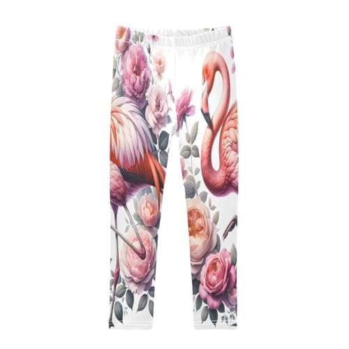 Toddler Girls Leggings Printed Yoga Pants Leggings Flamingo Standing for Kids